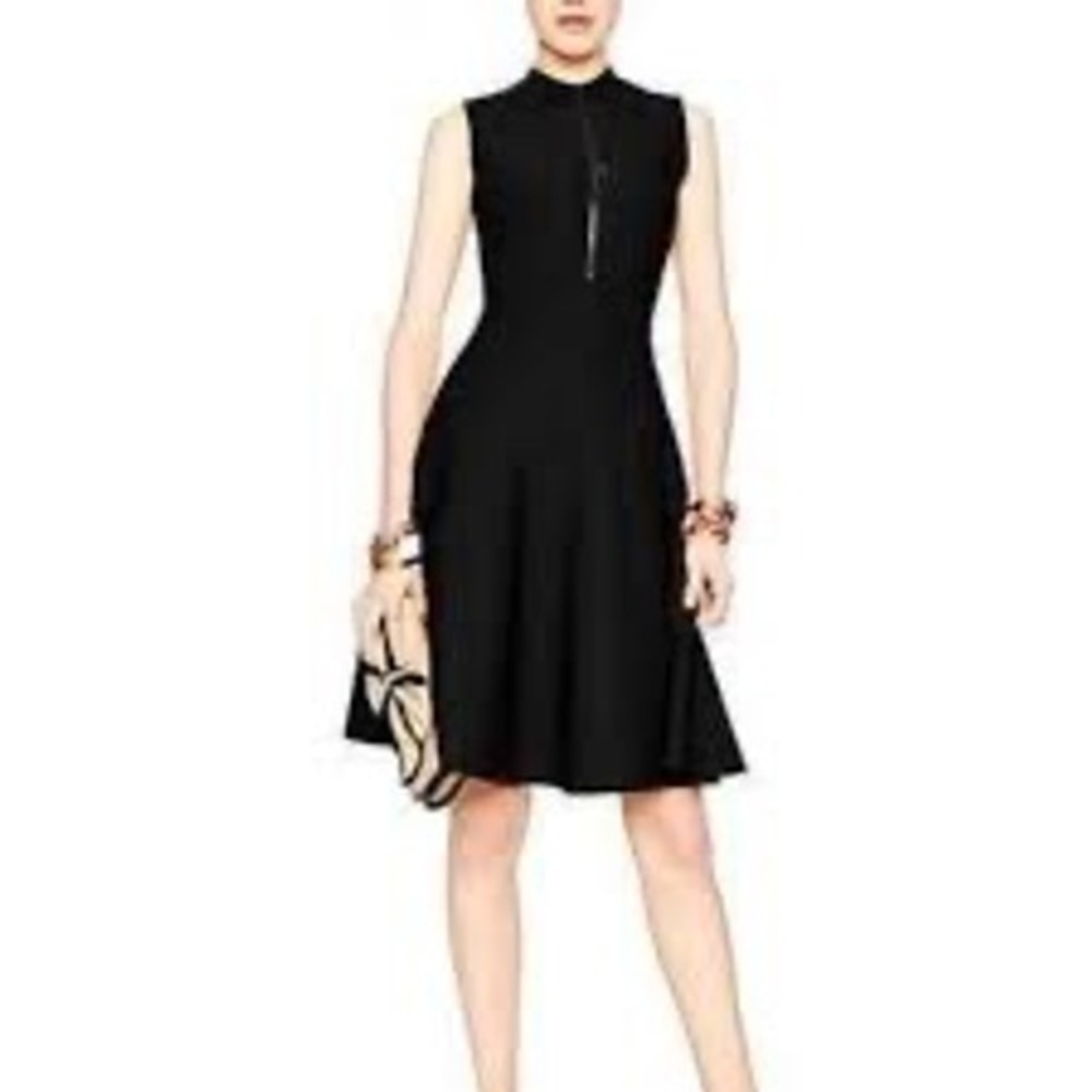 $298 Kate Spade New York Black Sleeveless Zip Front Fit and Flare Dress XS